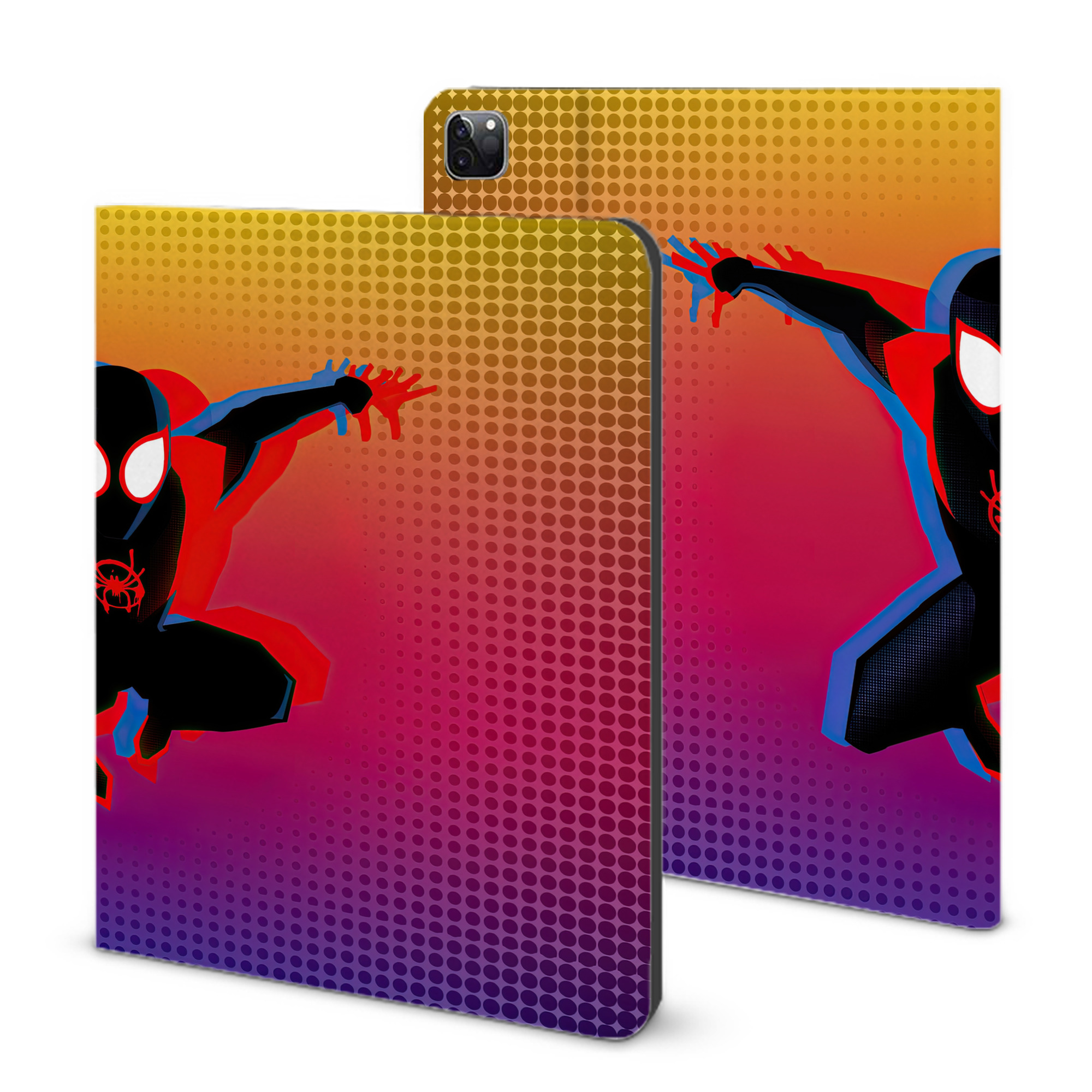 （画像用） Spider Man スパイダーマン IPad ケース ブック型 PUレザー TPU 耐衝撃 軽量 薄型 ペン収納なし 全面保護 IPad 各モデル対応